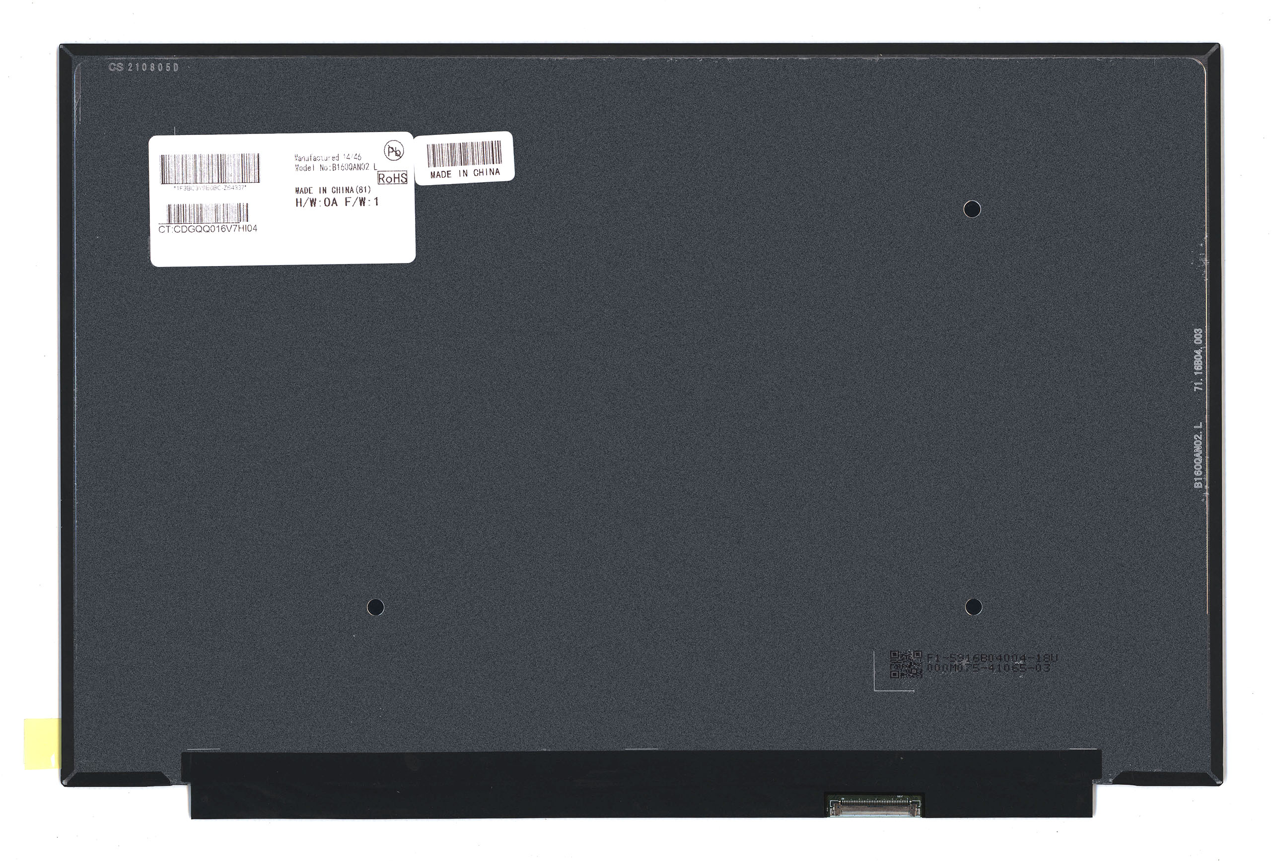 ЖК дисплей 16" B160QAN02.L