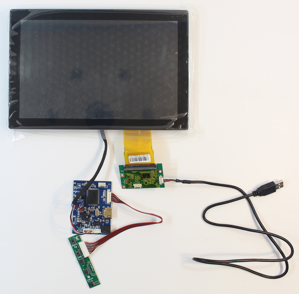 Сенсорный дисплей 10,1" B101EW05 V1 с контроллером PCB800661 V.9 в сборе