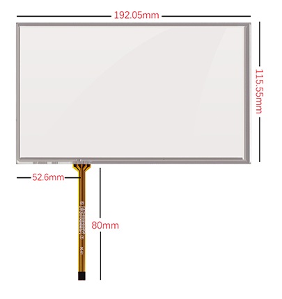 Резистивный сенсорный экран 8" ST-08006