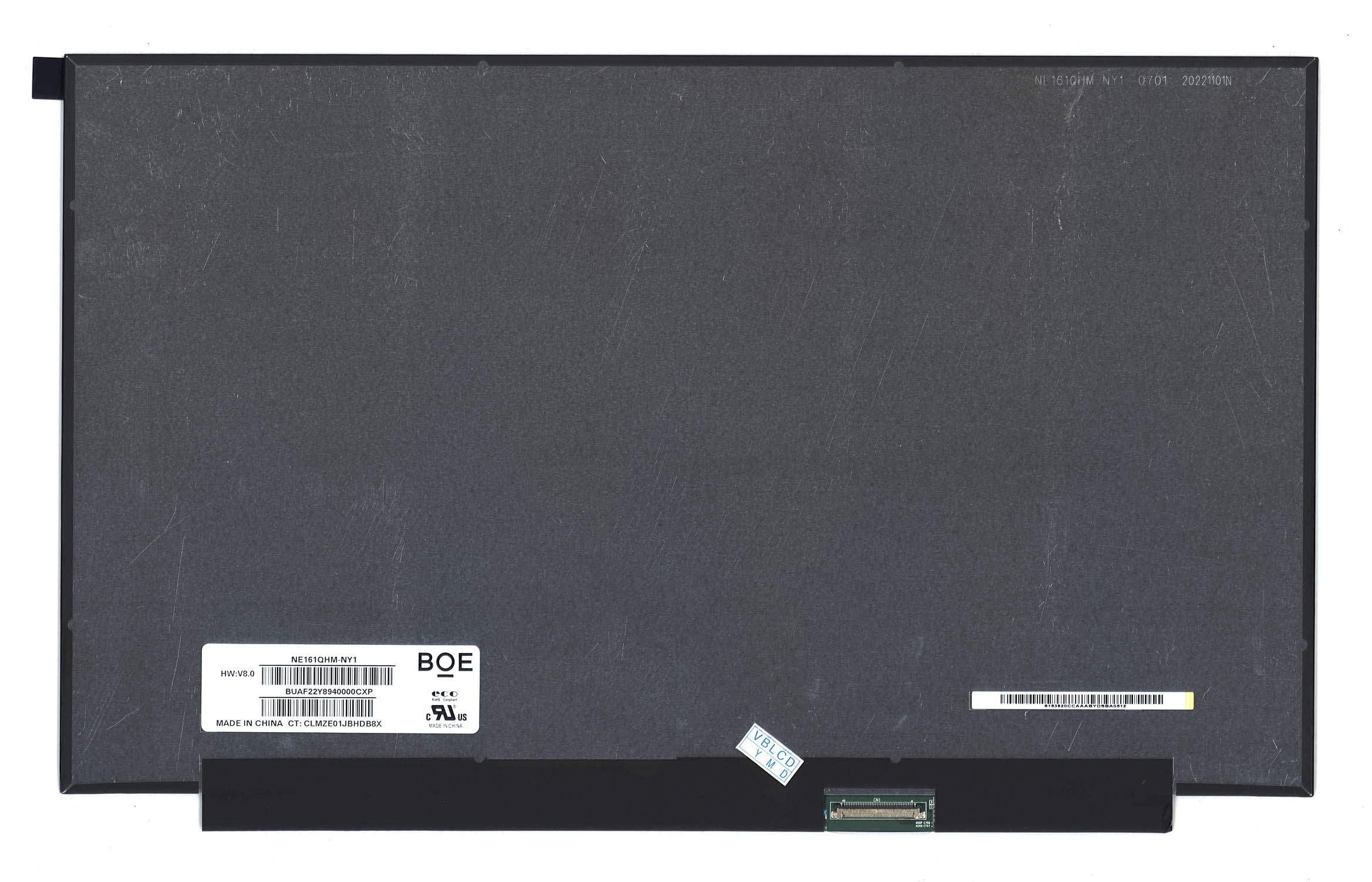 ЖК дисплей 16,1" NE161QHM-NY1