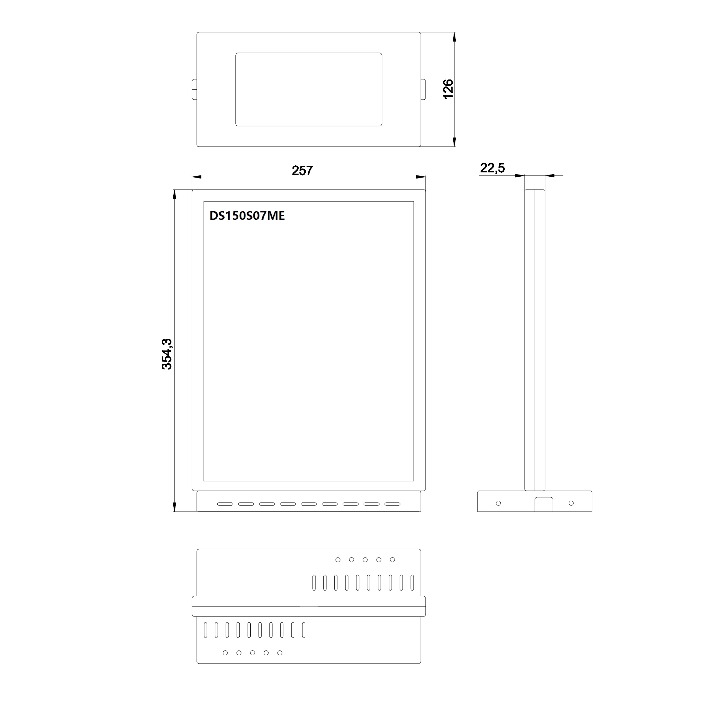 Двусторонний монитор 15" DB150S07M1E
