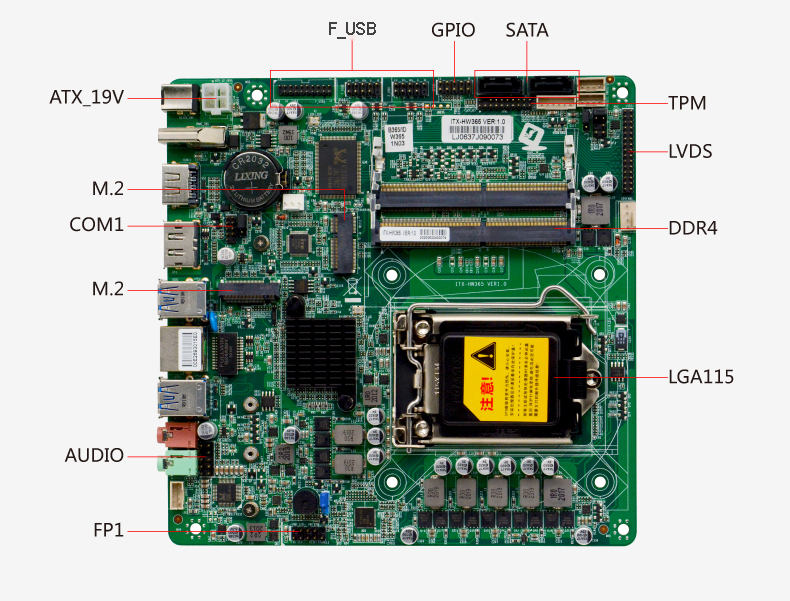 Материнская плата Mini-ITX ITX-HW365