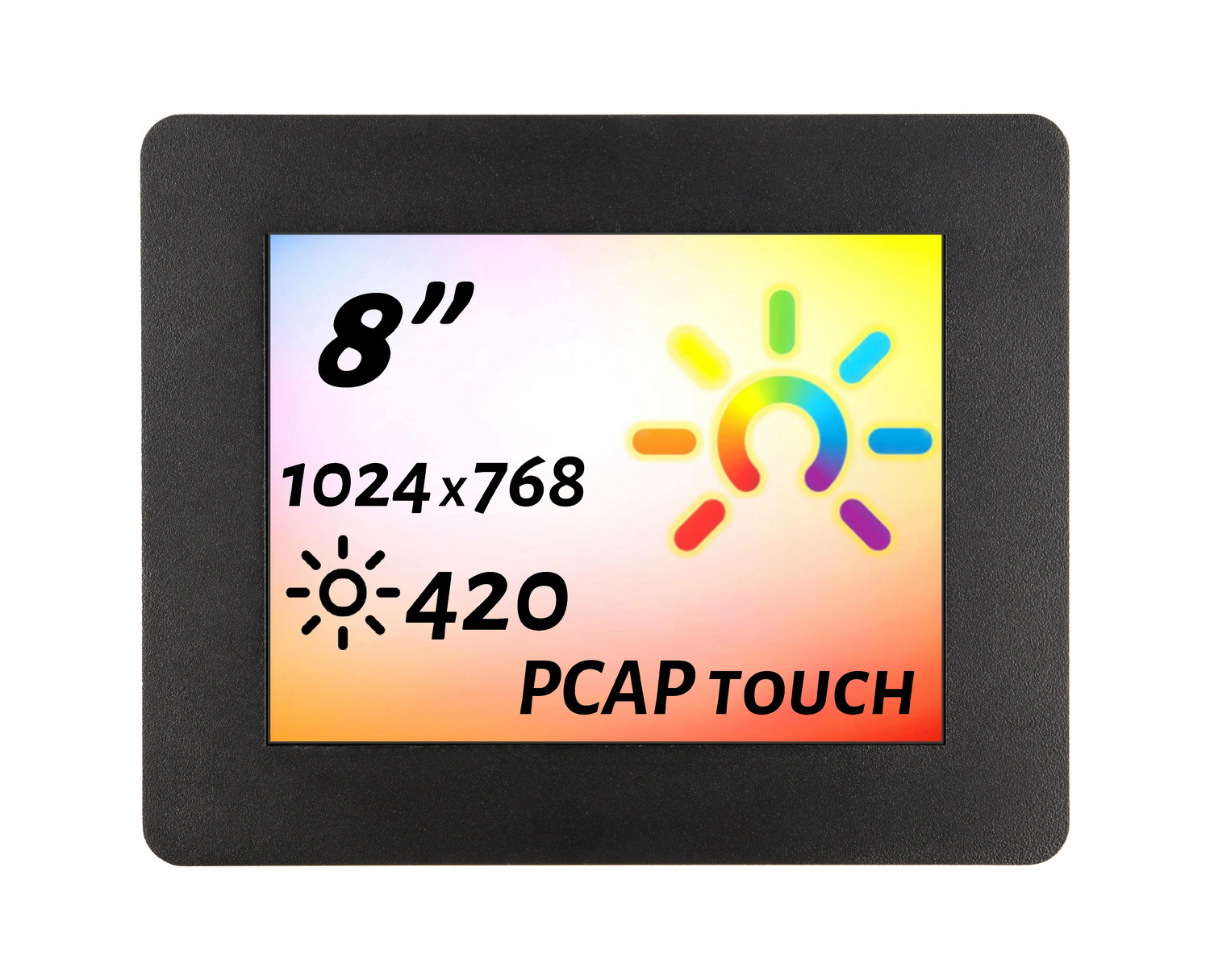 Встраиваемый сенсорный монитор 8" PN080SMK-07HR41-HVA