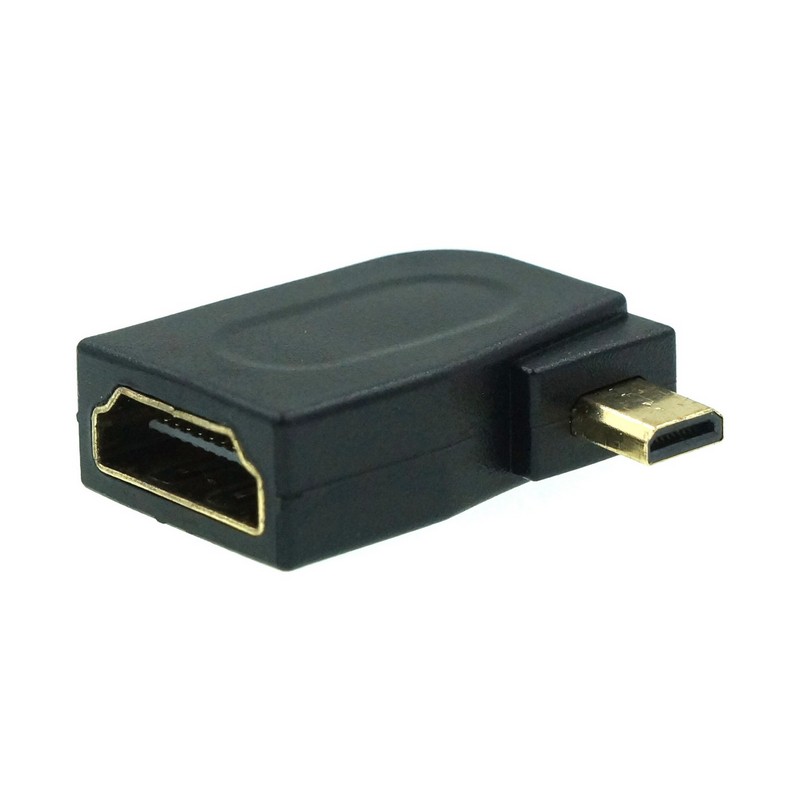Переходник HDMI (F) - micro HDMI (M) угловой