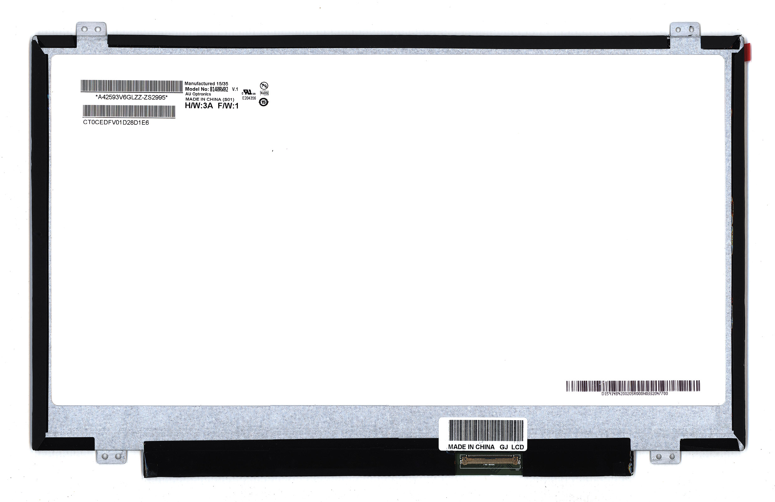 ЖК дисплей 14" B140RW02 V1