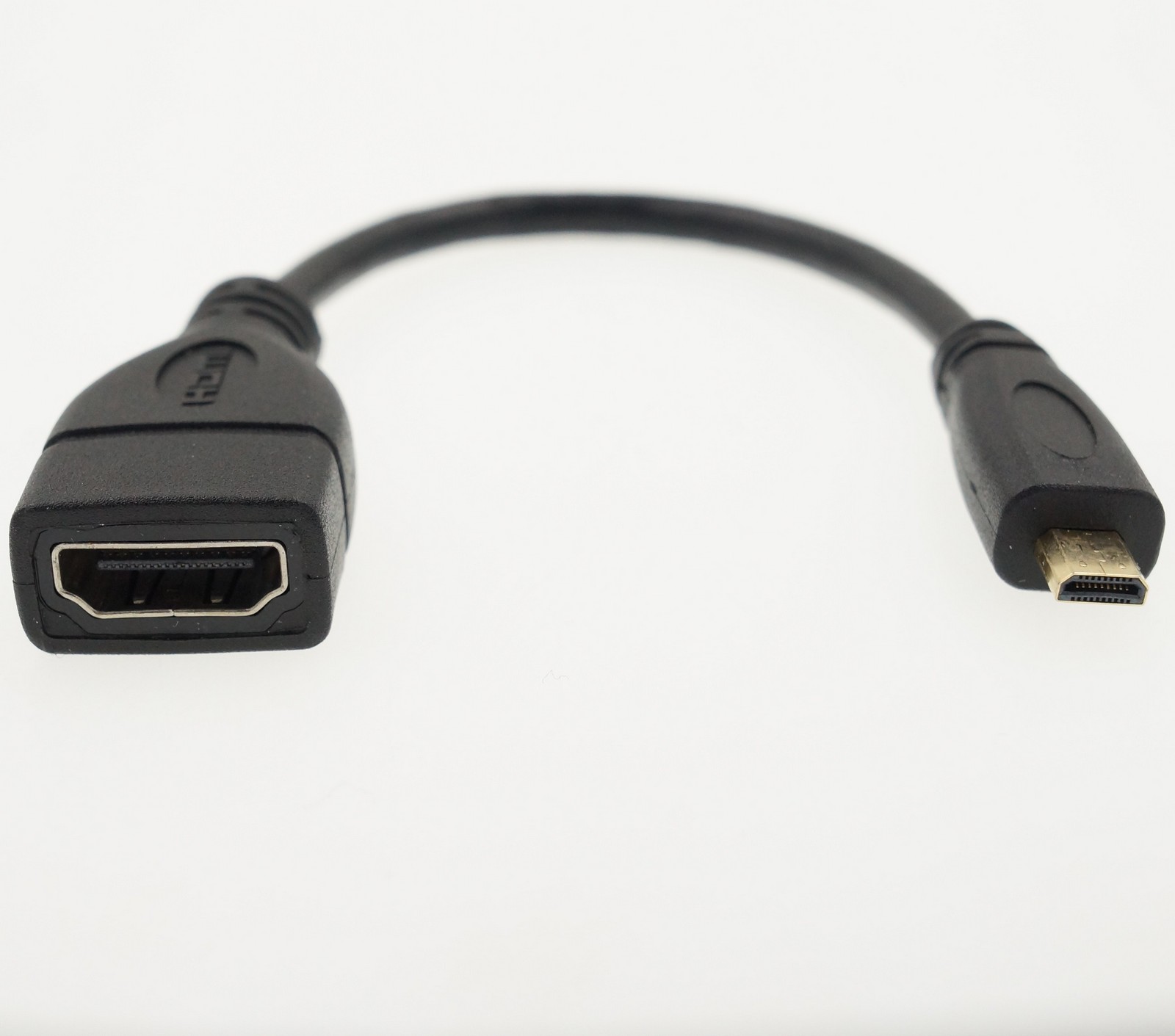 Кабель HDMI (F) - micro HDMI (M), круглый, 15 см