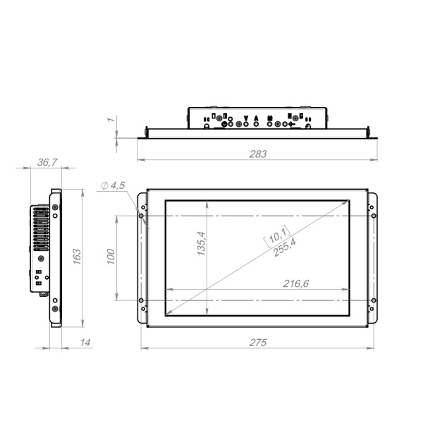 Сенсорный монитор 10,1" DN101WMK6-92UR41-HDV