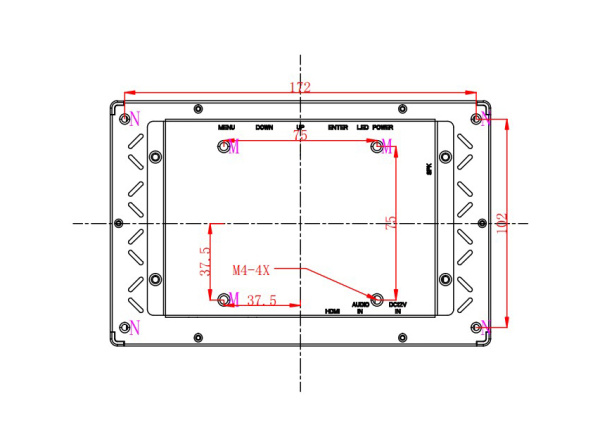 Встраиваемый монитор 7" PZ070WKZ-06S1-H