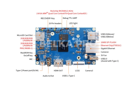 Одноплатный компьютер Orange PI 5 4GB