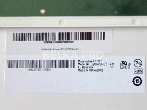 Дисплей 8,4" G084SN05 V9 с контроллером M.NT68676.2A в сборе