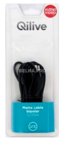 Кабель питания 1.5 м, (F) - розетка 220В, 2 pin, Qilive Q.9194