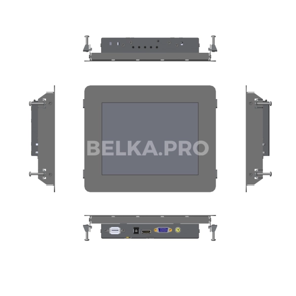 Встраиваемый сенсорный монитор 8" PN080SMK-07HR41-HVA
