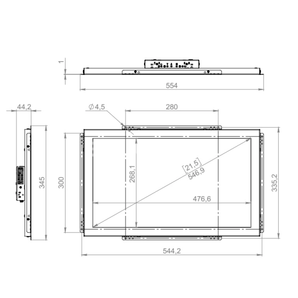 Монитор 21,5" DN215WMK6-90H1-HDV