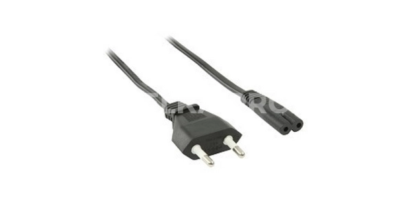 Кабель питания 0.5 м, (F) - розетка 220В, 2 pin, Telecom IEC-320-C7