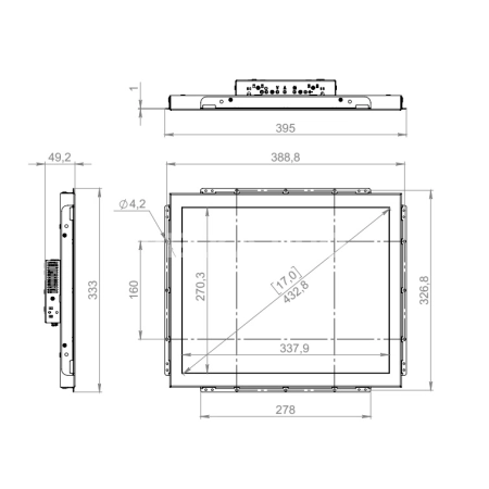 Монитор 17" DN170SMK6-20H1-HDV