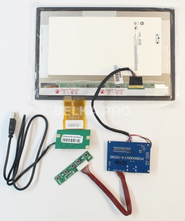 Сенсорный дисплей 10,1" B101EW05 V1 с контроллером PCB800661 V.9 в сборе