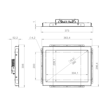 Монитор 15" DN150SMK6-07H1-HDV