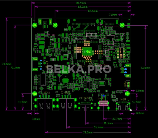 Контроллер дисплея HDMI/USB Type-C JX-2556TH-C