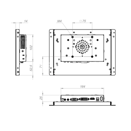 Встраиваемый монитор 8,4" FS084SMK6-07U1-HDV