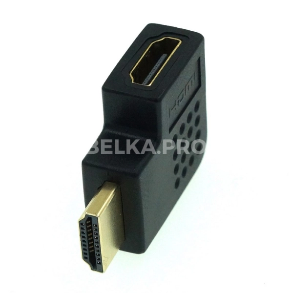 Переходник HDMI (M) - HDMI (F) угловой