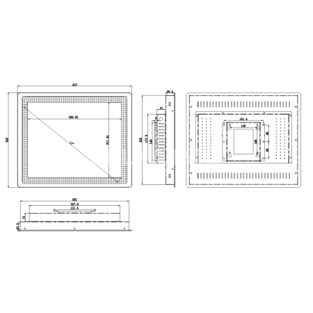 Встраиваемый сенсорный моноблок 17" PC-W170S20SAC (J1800/2/32)