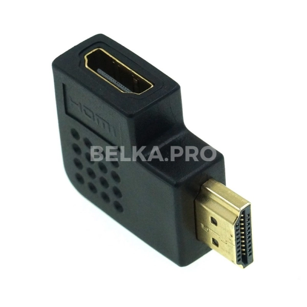 Переходник HDMI (M) - HDMI (F) угловой