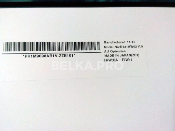 ЖК дисплей 13,1" B131HW02 V0