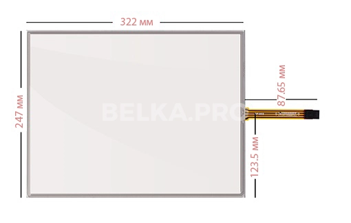 Резистивный сенсорный экран 15" ST-151001 c USB