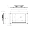Встраиваемый сенсорный монитор 10,1" PL101WMK6-92UR41-HDV