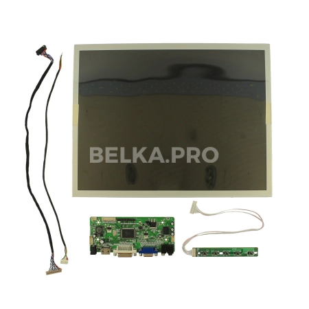 Дисплей 15" NLQ150X1LG92 с контроллером M.NT68676.3 в сборе