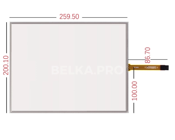 Резистивный сенсорный экран 12,1" ST-121001-D c USB