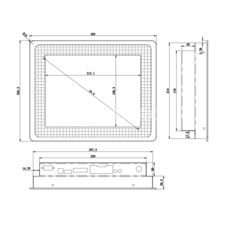 Встраиваемый сенсорный моноблок 10,4" PC-W104S07SAC (J1800/8/32)