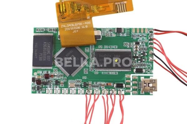 Дисплей 4,3" с плеером 43D1024MB c АКБ