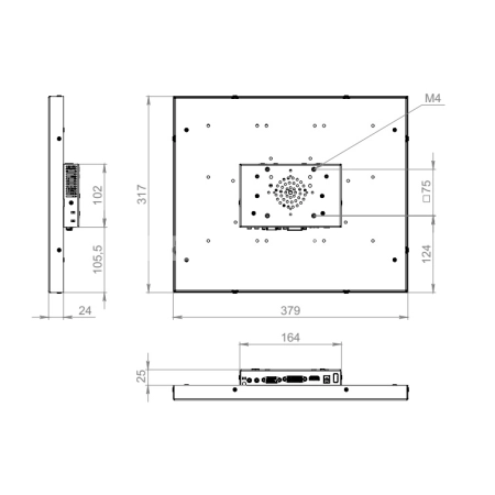 Сенсорный монитор 17" DN170SMK6-20HR41-HDV