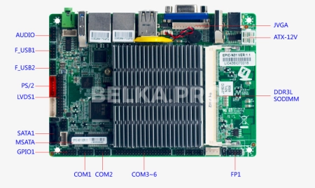 Материнская плата 3,5" с процессором EPIC-N31 (J3710)