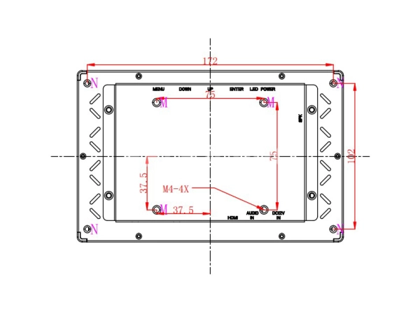 Встраиваемый монитор 7" PZ070WKZ-06S1-H