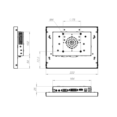 Сенсорный монитор 8,4" DN084SMK6-07UR41-HDV