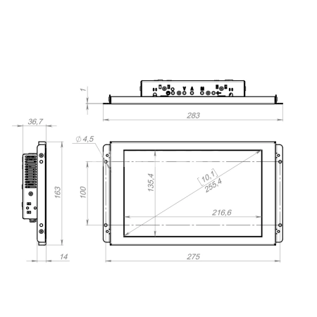 Монитор 10,1" DN101WMK6-92U1-HDV