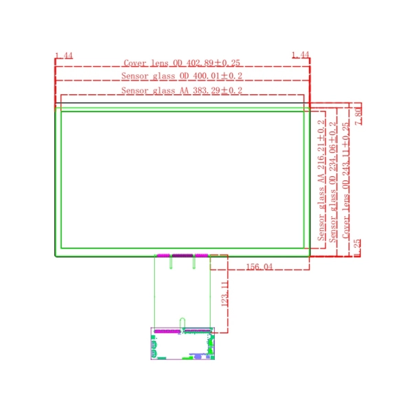 Ёмкостной сенсорный экран 17,3" EG173-001-V1 с USB