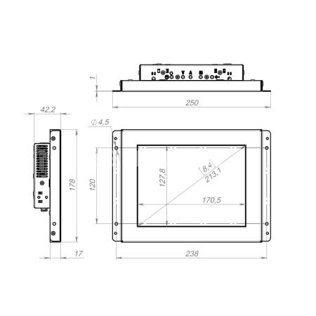 Сенсорный монитор 8,4" DN084SMK6-07UR41-HDV