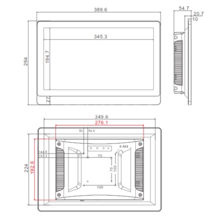 Сенсорный моноблок 15,6" PC-W156W90MJW410-TC (J1900/2/32)
